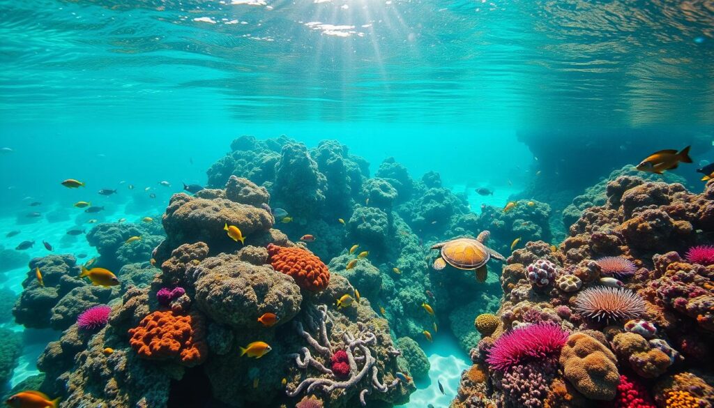 Maledivische Atolle Schnorchel-Landschaft Maledivische Atolle Schnorchel-Landschaft