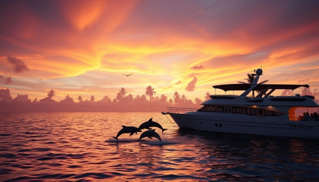 Sunset Cruise Malediven Delfine