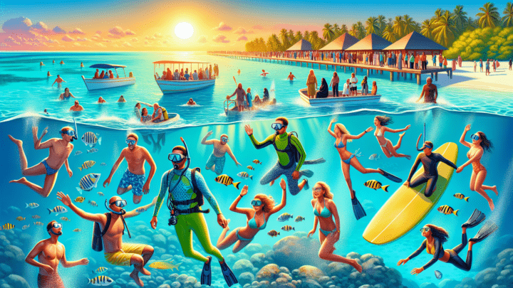 Aktivitäten für Touristen (Tauchen Schnorcheln Surfen)