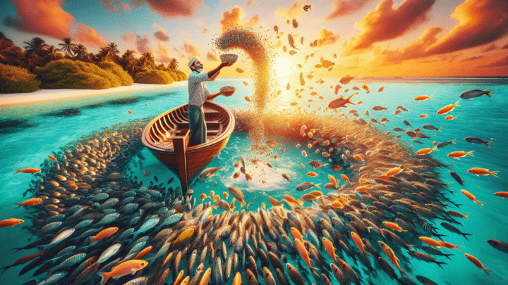 Beobachtung des Fischfutterspektakels – erleben Sie