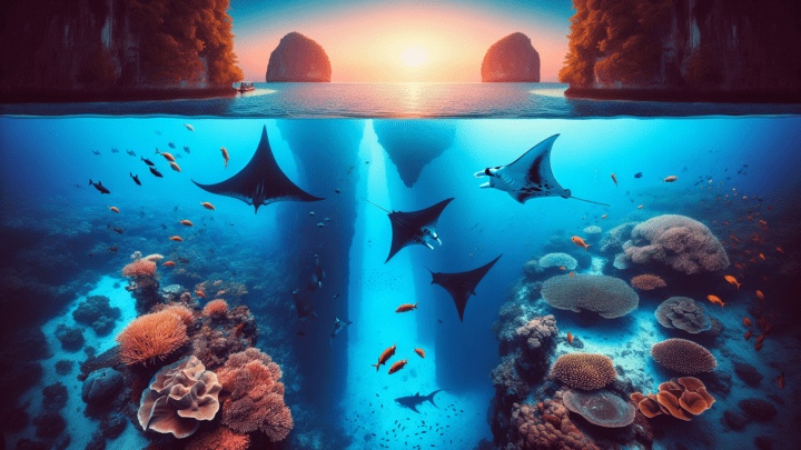 Berühmte Tauchspots (Blue Hole Manta Point)