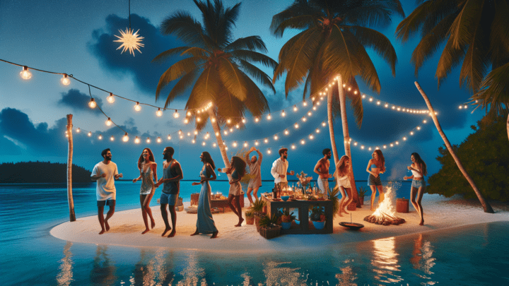 Erleben einer privaten Inselparty – feiern Sie mit Freunden auf einer einsamen Insel