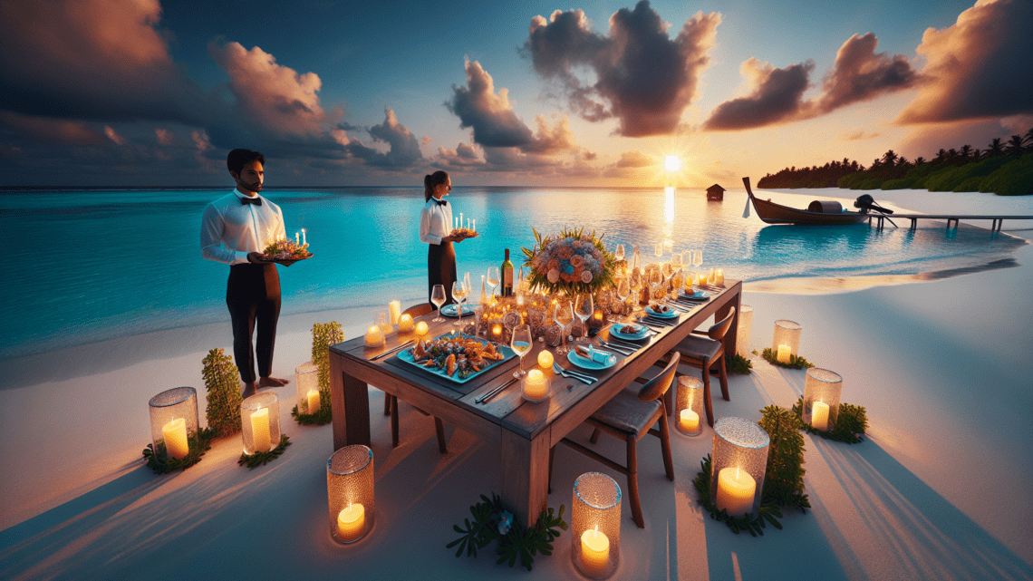 Genießen eines privaten Stranddinners – exklusives Dinner direkt am Meer