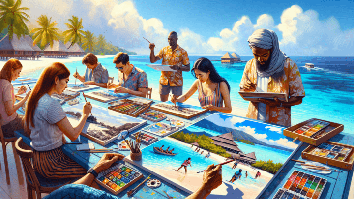 Teilnahme an einem kreativen Kunstworkshop – malen Sie mit Künstlern der Insel