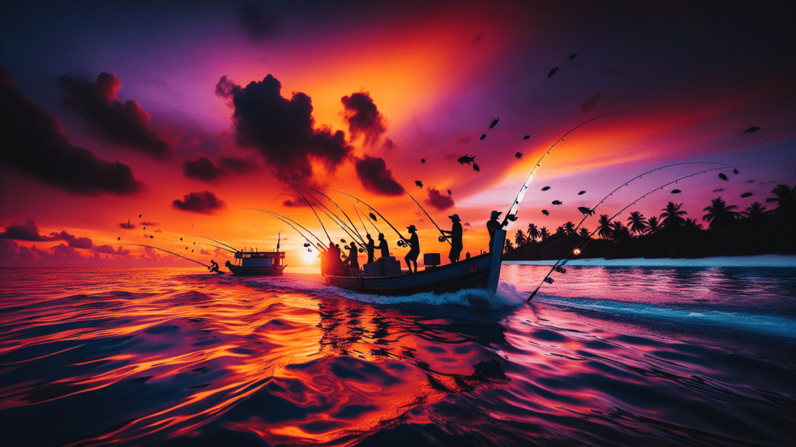 Teilnahme an einer Angel Tour bei Sonnenuntergang – erleben Sie die Faszination des Nachtangelns