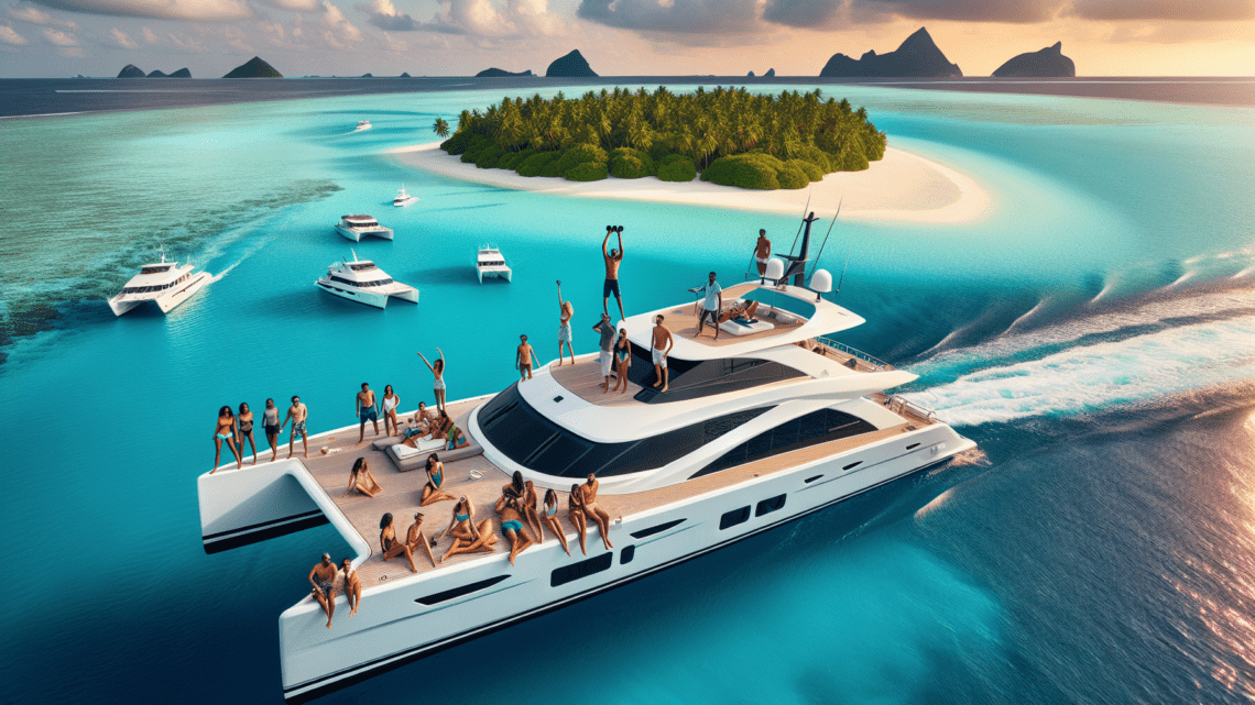 Teilnahme an einer Katamaran Tour – entdecken Sie die Inselwelt der Malediven