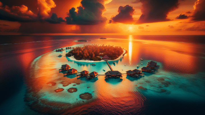 Malediven als Beispiel für gefährdete Inselstaaten