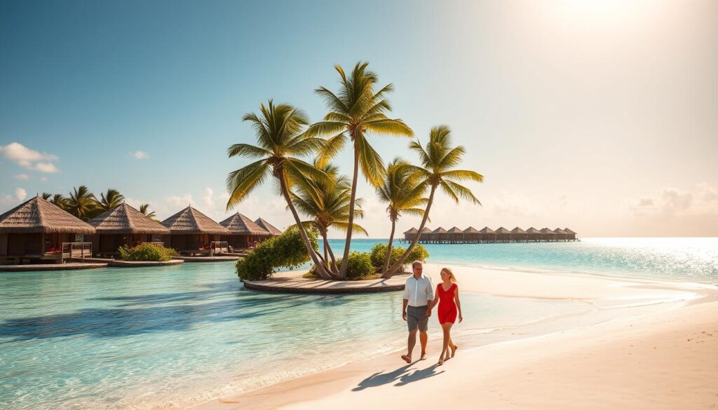 Inselparadiese und Sandstrand-Resorts auf den Malediven Inselparadiese und Sandstrand-Resorts auf den Malediven